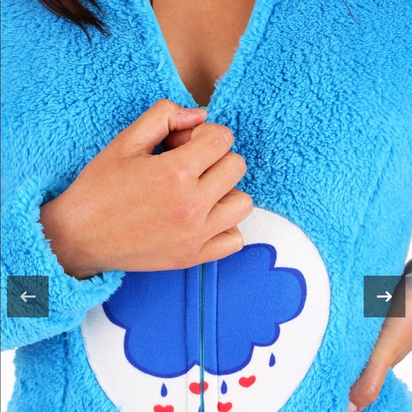 ★ BNWT Officially Licensed ♡Care Bears™♡ ☆Grumpy🌧Bear☆ Authentic Adult Romper ★ - Picture 4 of 6